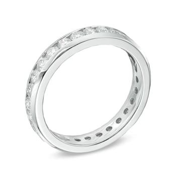 1.00ctw Channel Set Diamond Eternity Wedding Band Ring in 14k White Gold