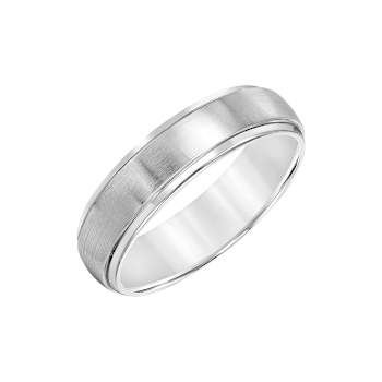 6mm Comfort Fit Satin Finish Titanium Band Ring