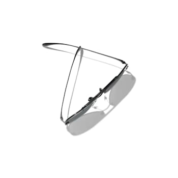 Chanel Black Aviator Frame / Gray Lenses Sunglasses