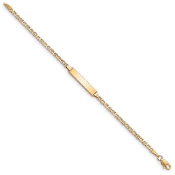 14k Yellow Gold Polished Mariner Link ID Bracelet