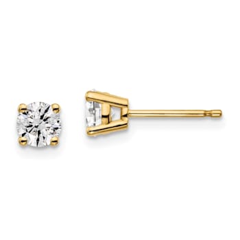 14K Yellow Gold Lab Grown Diamond 2/3ctw VS/SI GH 4 Prong Earrings