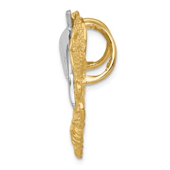 14k Yellow Gold and 14k White Gold Textured Sea Life Fits 5mm To 6mm
Slide Pendant