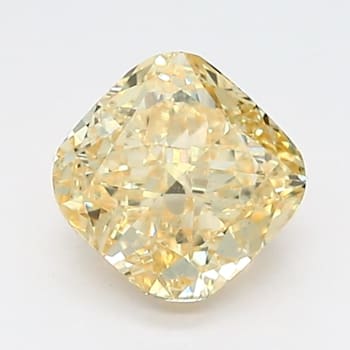 1.04ct Yellow Cushion Lab-Grown Diamond VS2 Clarity IGI Certified