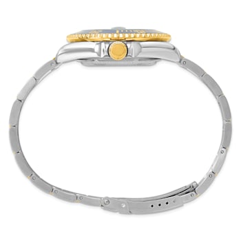 Mens Charles Hubert Two-tone Stainless Steel Blue Dial Watch