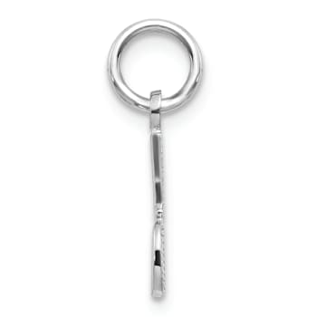 Rhodium Over 14K White Gold Number 1 DAD Charm