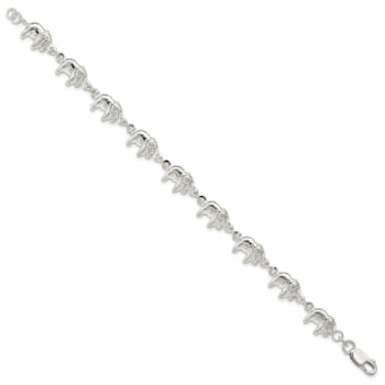 Sterling Silver Elephant Bracelet