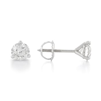 Certified White Lab-Grown Diamond H-I SI 14k White Gold Martini Stud
Earrings 1.00ctw