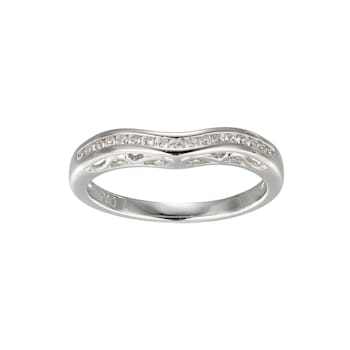 White Cubic Zirconia Rhodium Over Sterling Silver 3 Pieces Bridal Set
Rings 4.28ctw