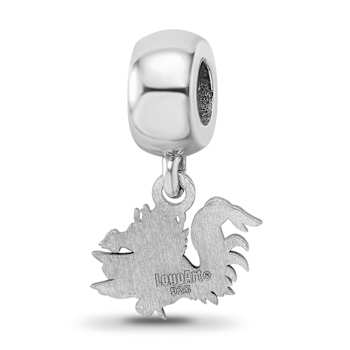 Sterling Silver Rhodium-plated LogoArt University of South Carolina XS
Dangle Bead