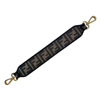 Fendi Roma Amor Embroidered Zucca Canvas Brown Mini Handbag Strap