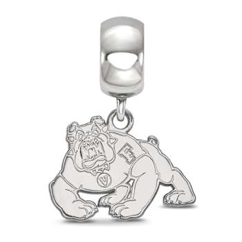 Sterling Silver Rhodium-plated LogoArt California State University
Fresno Dangle Bead