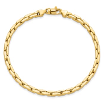 14K Yellow Gold Polished 4.5mm Fancy Link Bracelet