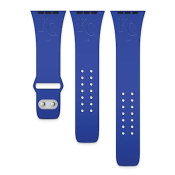Gametime Kansas City Royals Debossed Silicone Apple Watch Band (38/40mm
M/L). Watch not included.