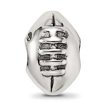 Sterling Silver Football Bead