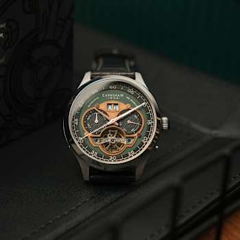 Thomas Earnshaw Baron Grand Date Calendar Open Heart Automatic