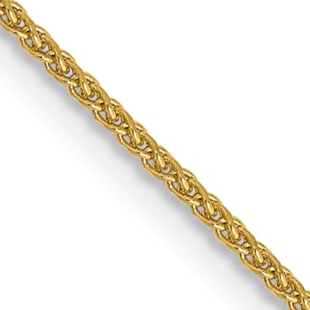 14k Yellow Gold 1.05mm Solid Diamond-Cut Spiga 20 Inch Chain