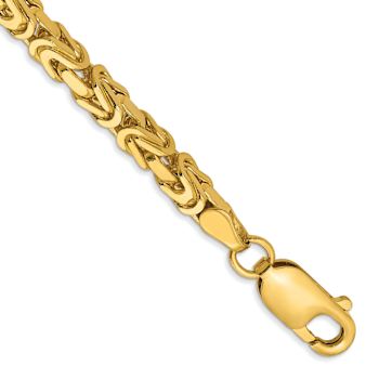 10k Yellow Gold 3.25mm Byzantine Link Bracelet