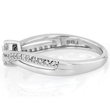 Lab Grown Diamond Crossover In Sterling Silver