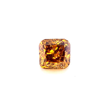 Natural Yellow Diamond 4.89x4.71mm Cushion Cut 0.73ct