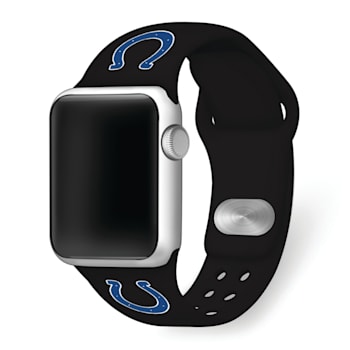 Gametime Indianapolis Colts Black Silicone Band fits Apple Watch
(42/44mm M/L). Watch not included.