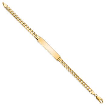 14k Yellow Gold Polished Curb Link ID Bracelet