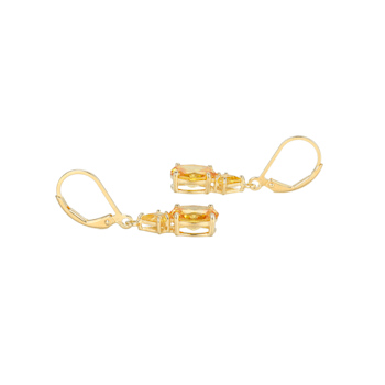 Yellow Cubic Zirconia 18k Yellow Gold Over Sterling Silver November
Birthstone Earrings 6.63ctw