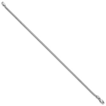 Rhodium Over 14k White Gold 1.4mm Franco Link Bracelet