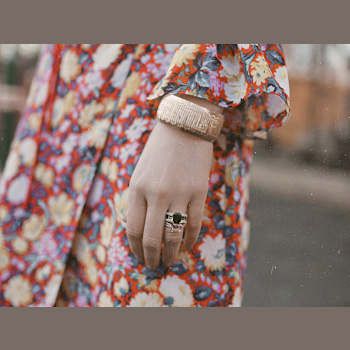 Greek Key Omega Link Bracelet In Gold Over Bronze