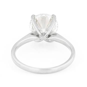 Lab-Grown Diamond Solitaire Ring In 14K White Gold 3.00ct