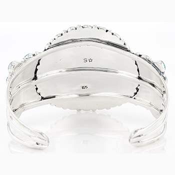 Kingman Turquoise Cuff Bracelet In Sterling Silver