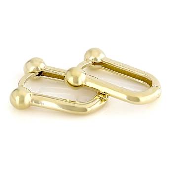 Stirrup Link Drop Earrings In 18k Gold Over Sterling Silver