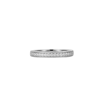 White Cubic Zirconia Platineve Ring With Band 3.63ctw