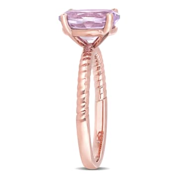 2.37ctw Rose de France Amethyst 14k Rose Gold Ring