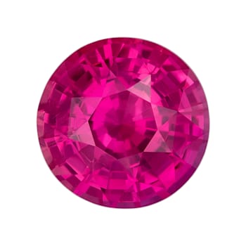 Pink Sapphire Loose Gemstone Unheated 6.4mm Round 1.24ct