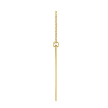 14K Yellow Gold Vertical Bar Necklace