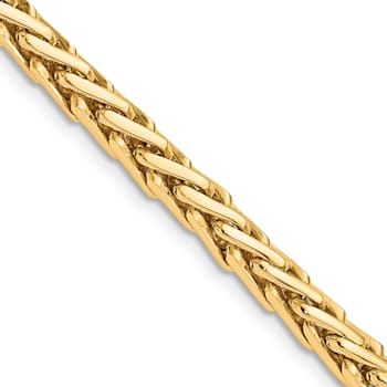 14k Yellow Gold 4.4mm Hand-Polished Flat-Edged Woven Link Bracelet