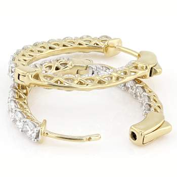 Lab-Grown Diamond Inside-Out Hoop Earrings 3ctw In 14K Gold Over
Sterling Silver