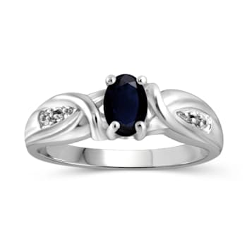 Black Sapphire Rhodium Over Sterling Silver Ring 0.56ctw