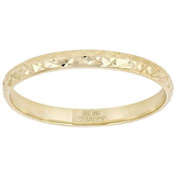 Diamond-Cut Band Ring In 6K Gold