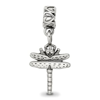 Sterling Silver Dragonfly Dangle Bead