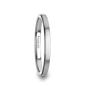 MERCURY Flat Brushed Finish Tungsten Wedding Ring 2mm