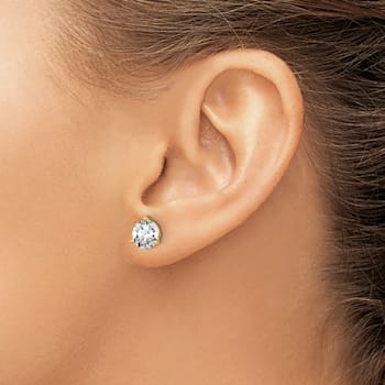 14K Yellow Gold Lab Grown Diamond 1 1/2ct. VS/SI GH+, 3 Prong Screwback Earrings