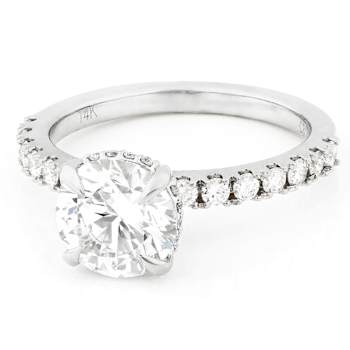 Lab-Grown Diamond Solitaire Ring In 14K White Gold 2.50ctw
