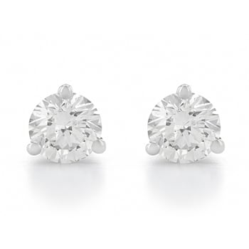 Certified White Lab-Grown Diamond H-I SI 14k White Gold Martini Stud
Earrings 1.00ctw