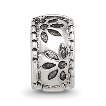 Sterling Silver Kids Floral Clip Bead