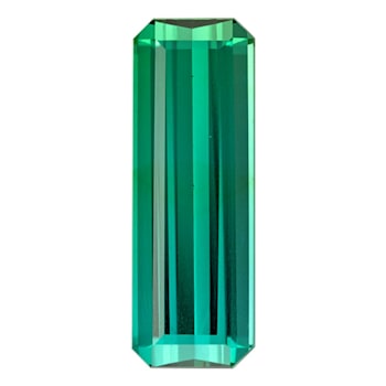 Bluish Green Tourmaline 20.5x7.2mm Emerald Cut 8.44ct