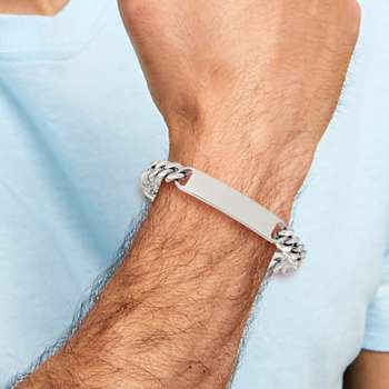 Stainless Steel Polished 8.5 Inch ID Bracelet