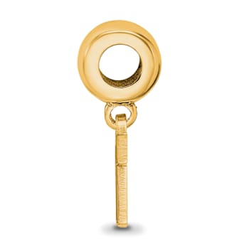 14K Yellow Gold Over Sterling Silver LogoArt Virginia Tech Extra Small
Dangle Bead