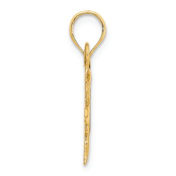 14k Yellow Gold Epoxy I Love My Sunshine Sun Pendant
