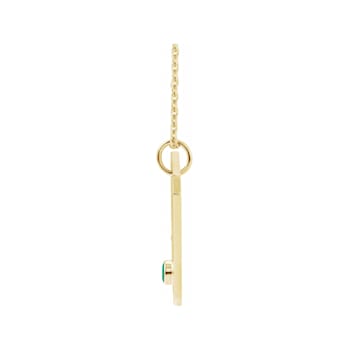 14K Yellow Gold Emerald and Diamond Aries Zodiac Constellation Pendant
With Chain